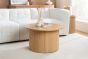 Axel Round Fluted Coffee Table Oak by Birlea | Style Our Home
