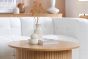 Axel Round Fluted Coffee Table Oak by Birlea | Style Our Home