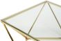 Axel Gold Finish Twist Large End Table  by Prestige | Style Our Home
