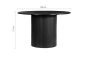 Axel Round Fluted Dining Table Black by Birlea | Style Our Home