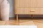 Axel 2 Door 1 Drawer Fluted Wardrobe Oak by Birlea | Style Our Home