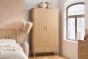 Axel 2 Door 1 Drawer Fluted Wardrobe Oak by Birlea | Style Our Home