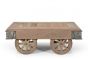 Reclaimed Wooden Coffee Table on Wheels