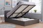 Berlin Grey Double Ottoman Bed