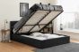 Berlin Black Small Double Ottoman Bed