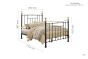 Bronte Black 5' King Bed