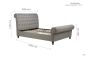 Castello Grey King Bed