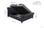 Castello Charcoal Double Side Ottoman Bed