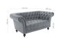 Chester Grey 2 Seater Sofa