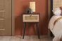 Croxley 1 Drawer Rattan Bedside Black by Birlea | Style Our Home