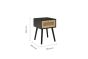 Croxley 1 Drawer Rattan Bedside Black by Birlea | Style Our Home