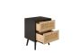 Croxley 2 Drawer Rattan Bedside Black by Birlea | Style Our Home
