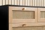 Croxley 5 Drawer Rattan Chest Black by Birlea | Style Our Home