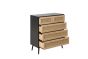 Croxley 5 Drawer Rattan Chest Black by Birlea | Style Our Home