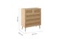 Croxley 5 Drawer Rattan Chest Oak by Birlea | Style Our Home