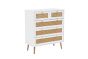 Croxley 5 Drawer Rattan Chest White by Birlea | Style Our Home
