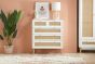 Croxley 5 Drawer Rattan Chest White by Birlea | Style Our Home