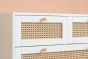 Croxley 5 Drawer Rattan Chest White by Birlea | Style Our Home