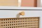 Croxley 5 Drawer Rattan Chest White by Birlea | Style Our Home