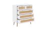 Croxley 5 Drawer Rattan Chest White by Birlea | Style Our Home