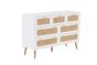 Croxley 7 Drawer Rattan Chest White by Birlea | Style Our Home