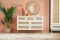 Croxley 7 Drawer Rattan Chest White by Birlea | Style Our Home