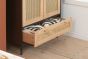 Croxley 2 Door 1 Drawer Rattan Wardrobe Black by Birlea | Style Our Home