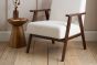 Ellwood Boucle Armchair - White & Dark Brown by Birlea | Style Our Home