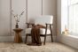 Ellwood Boucle Armchair - White & Dark Brown by Birlea | Style Our Home
