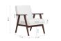 Ellwood Boucle Armchair - White & Dark Brown by Birlea | Style Our Home