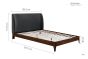 150cm Halfden Fabric Bed Grey
