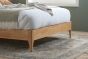150cm Halfden Fabric Bed White
