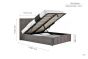 Hannover 5' Kingsize Ottoman Bed in Grey
