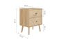 Herringford 2 Drawer Bedside Oak by Birlea | Style Our Home