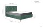 Loxley Green 5' King Ottoman Bed