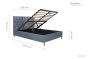 Loxley Grey 4' Small Double Ottoman Bed