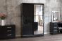 Lynx Black 2 Door Sliding Wardrobe