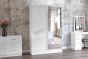 Lynx White 2 Door Sliding Wardrobe With Mirror