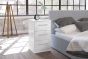 Lynx White 3 Drawer Bedside