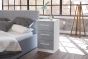 Lynx White Grey 3 Drawer Bedside