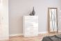 Lynx White 5 Drawer Chest