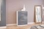 Lynx White Grey 5 Drawer Chest