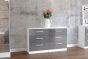 Lynx White Grey 6 Drawer Chest
