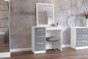 Lynx White Grey 3 Drawer Dressing Table