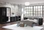Lynx Black 2 Door Sliding Wardrobe