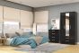 Lynx Black 2 Door Sliding Wardrobe