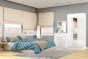 Lynx White 3 Door 2 Drawer Wardrobe With Mirror