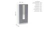 Lynx White Grey 3 Door 2 Drawer Wardrobe With Mirror