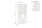 Lynx White 3 Door 2 Drawer Wardrobe With Mirror