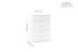 Lynx White 5 Drawer Chest